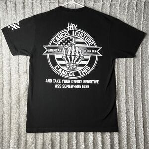 American Honor Cancel This T-shirt Mens L Cancel Culture USA Black‎